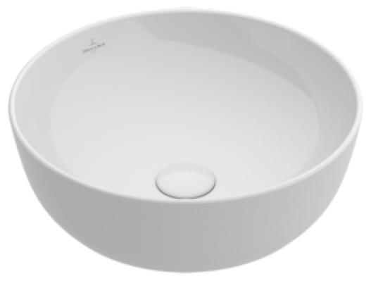 Раковина круглая d430хh126мм, для устан. на столешницу, без отв. д/смес., перелива и незапираемого сливного клапана,(цв.R2 Star white ceram+),Artis ZZ