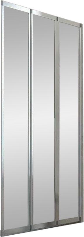 Шторка наборт  ванны PL73R-90-01-19C4, 900*1500 мм, складная правая, профиль хром, стекло прозрачное, ZZ