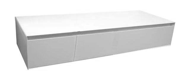 База под раковину 126х40хh37,5см, ассиметричная правая, два выдвижных ящика (цв. белый глянец), Panta Rei ZZ