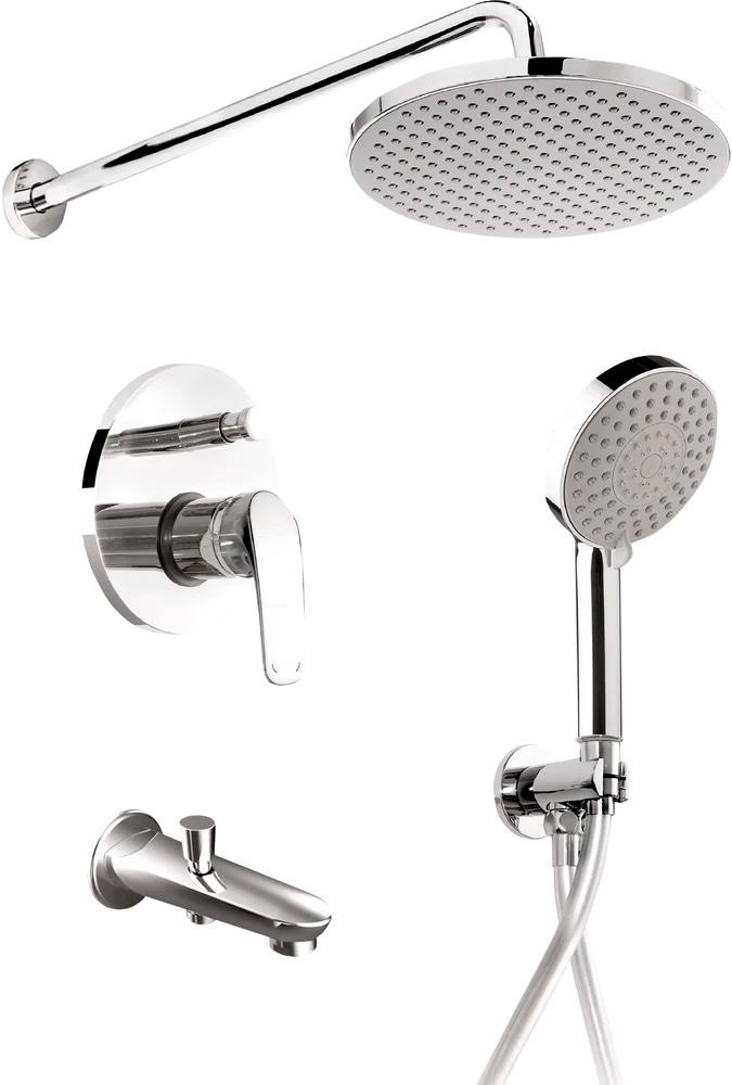 Душевой комплект ESKO Set_7in1 С ВНУТРЕННЕЙ ЧАСТЬЮ, верхний, ручной душ, см-ль, излив, цв. хром, ZZ