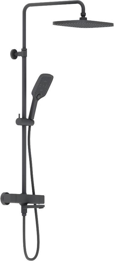 Душевая система с термостатом Elara DX408541000 : верхний душ 230 мм, ручной душ 120 мм, цвет черный ZZ