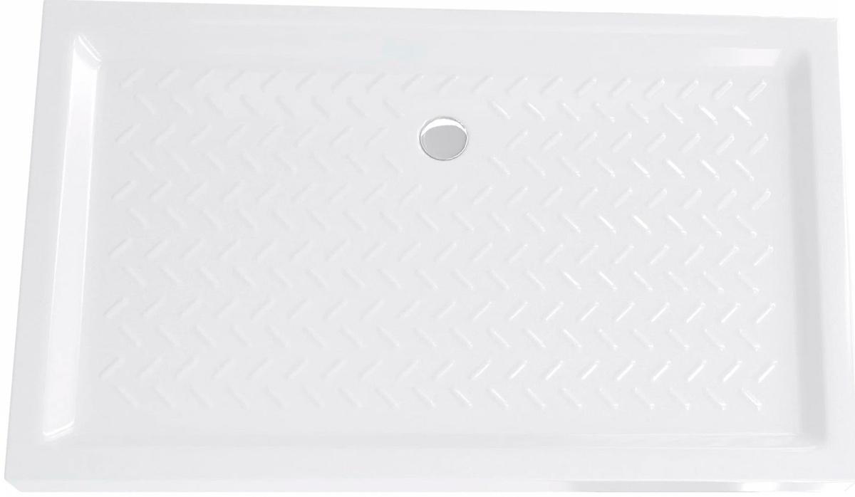 Поддон для душа, низкий, прямоугольный, 100х80хh6см, керамический, без сифона арт.18241106-01, цв.белый ZZ