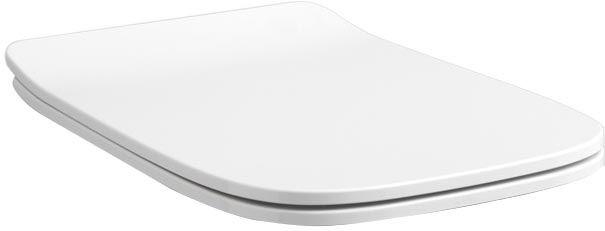 Сиденье для унитаза, с микролифтом, (цв. белый, петли цв. хром), A16