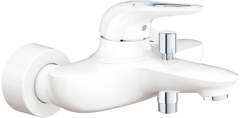 Смеситель д/ванны и душа, без аксессуаров, белый/хром