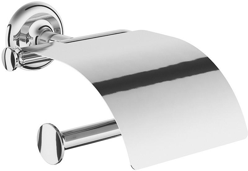 Держатель для туалетной бумаги с крышкой, настенный, хром, Like