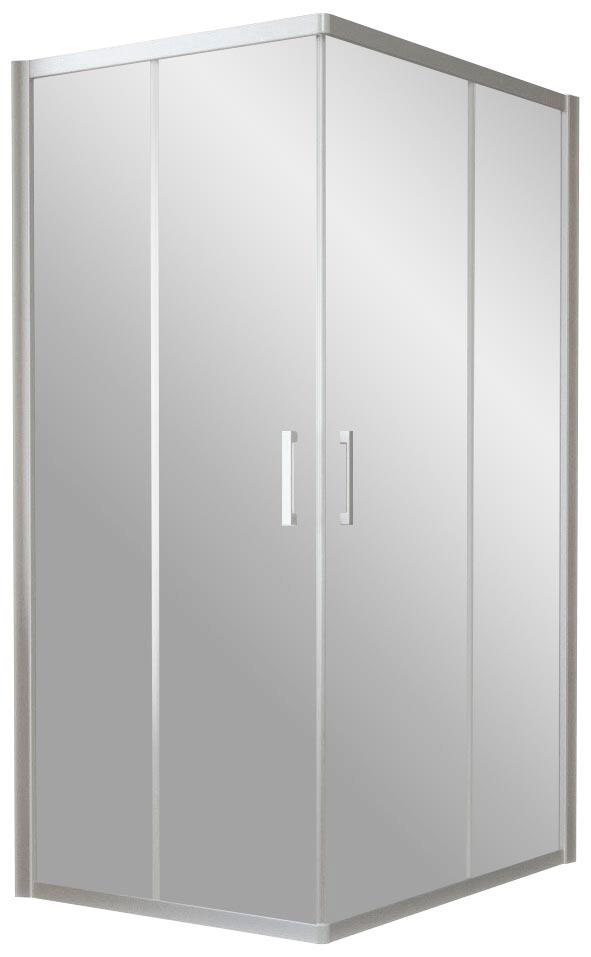 Душевое ограждение ZA-F, 800x1200x1900 мм,  профиль матовый хром, стекло шиншилла, БЕЗ поддона ZZ