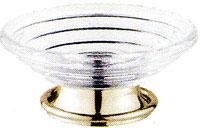 Мыльница настольная, (стекло прозрачное, держатель цв.золото), Windsor ZZ