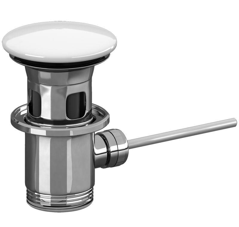 Донный клапан (запираемый, с рычагом) для раковины, с керамической крышкой, (цв. 01 white), V&B ZZ