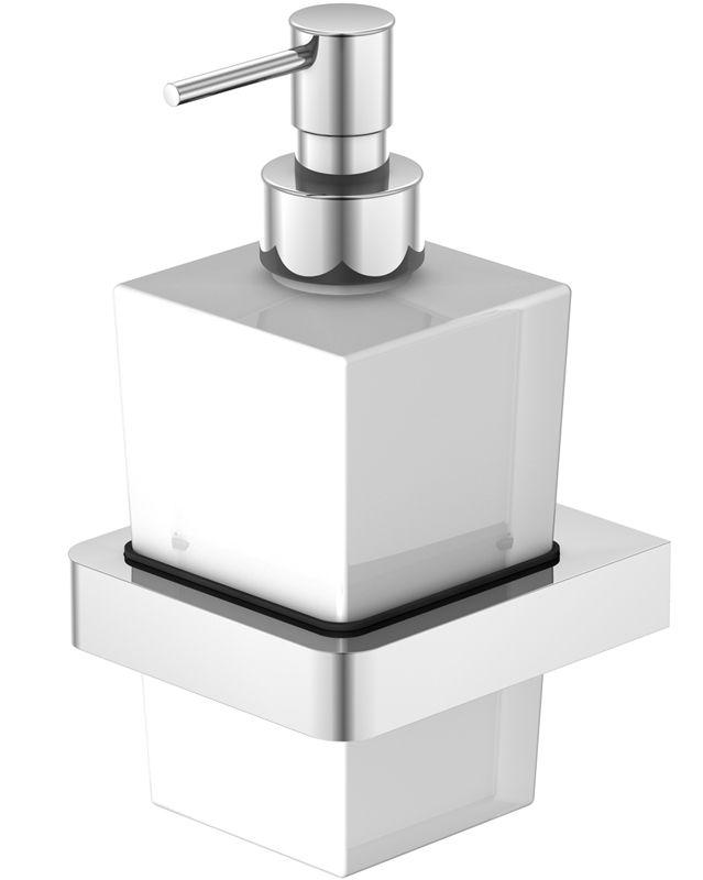Дозатор настенный, (белое стекло / хром), 420 XX