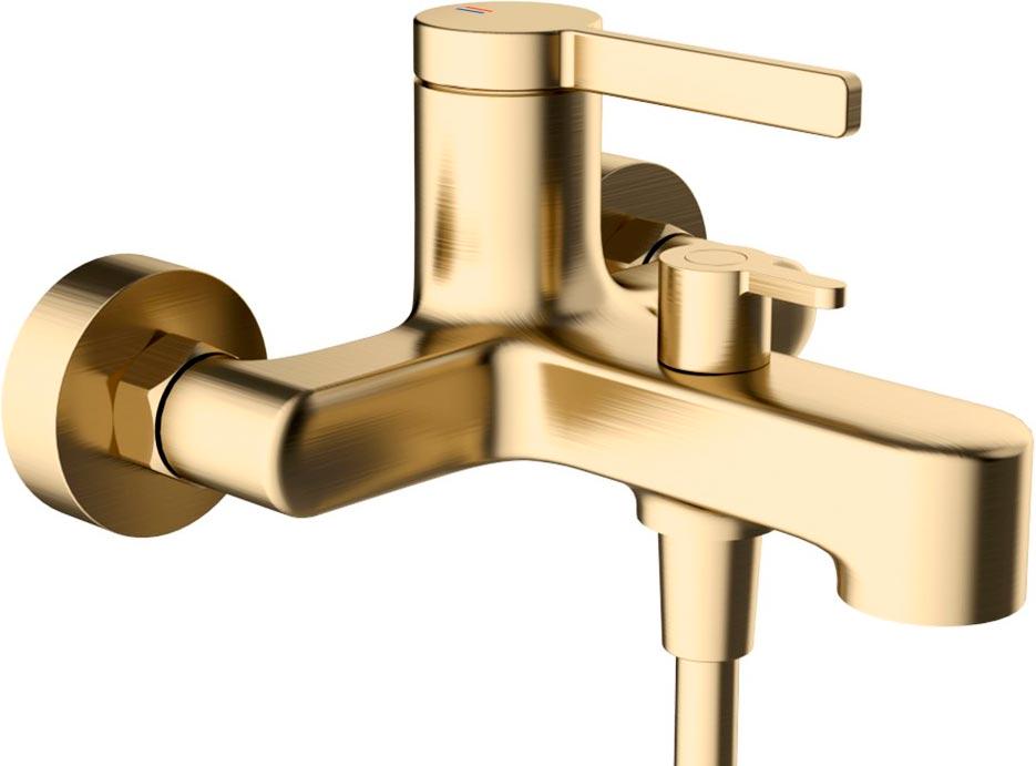 Смеситель для ванны/душа, с душевыми аксессуарами, цв. матовое золото