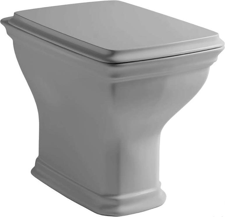 Унитаз напольный, пристенный 36х54см, без сиденья и бачка, горизонт.слив, крепёж в компл., (цв. grey), Civitas ZZ