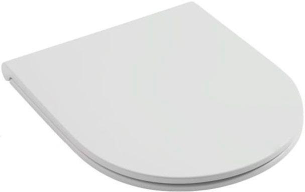 Сиденье для унитаза, с микролифтом, (цв.белый, петли цв.хром), Glo Evolution ZZ