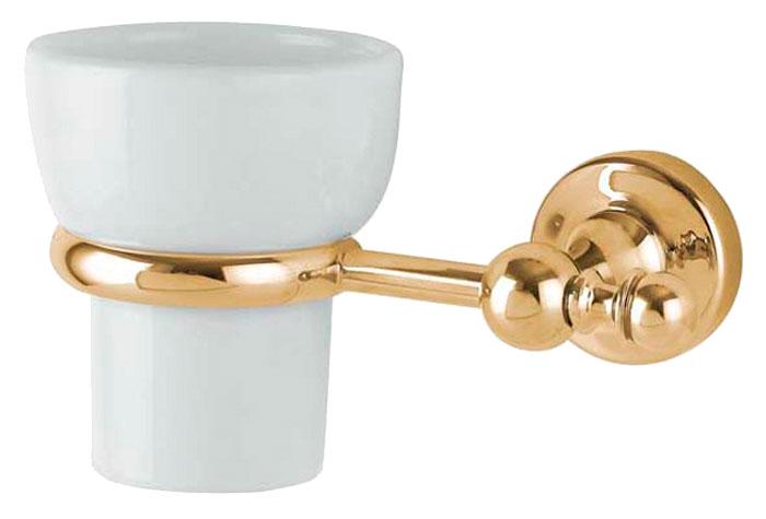 Стакан настенный (держатель цв.золото, керамика), Serena ZZ