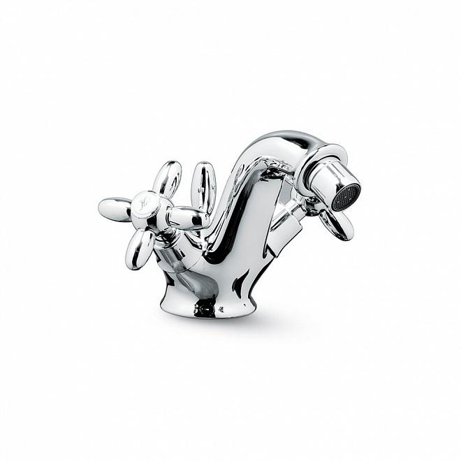 Смеситель для биде MUSE вентильный с донным клапаном, хром глянец, ZZ