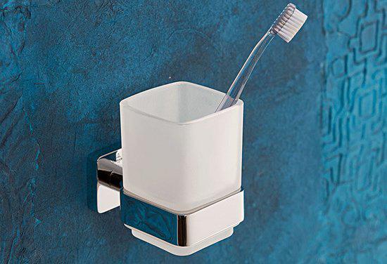 Стакан для щеток, подвесной, мат. стекло (цв.English Gold), Elements – Striking ZZ