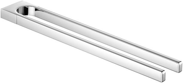 Полотенцедержатель двойной торцевой 450мм, (цв. хром), Moll