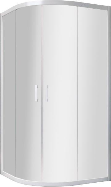 Душевое ограждение ZS NOVO полукруглое, 100*100*1900, профиль белый, стекло прозрачное, ZZ