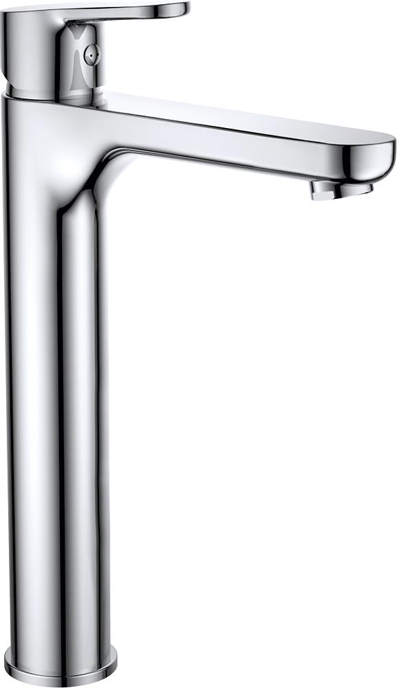 Смеситель для раковины, высокий, без донного клапана, цв. хром ZZ