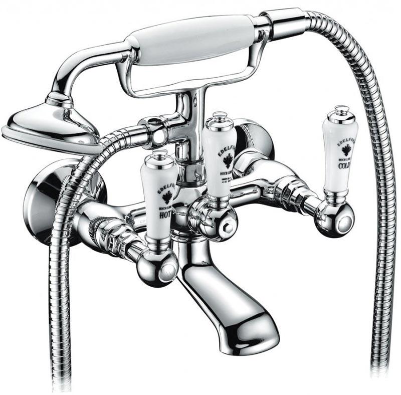 Смеситель для ванны Люмьер, короткий излив, с установочным комплектом, аксессуарами, хром KL