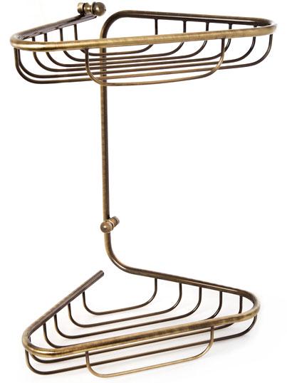 Полка-решетка угловая двойная 32х22хh42см, (цв.бронза), Serena ZZ