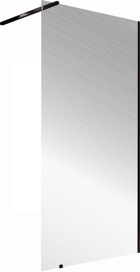 Душевая перегородка Walk-In Wall 1200 x 2000 , цв. черный матовый, стекло прозрачное, ZZ