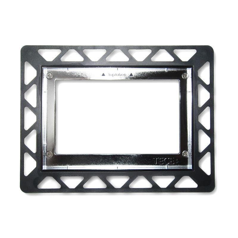Монтажная рамка для установки панелей смыва на уровне стены, регулир.глубины 5-18мм, (цв. Черный), TECEloop ZZ