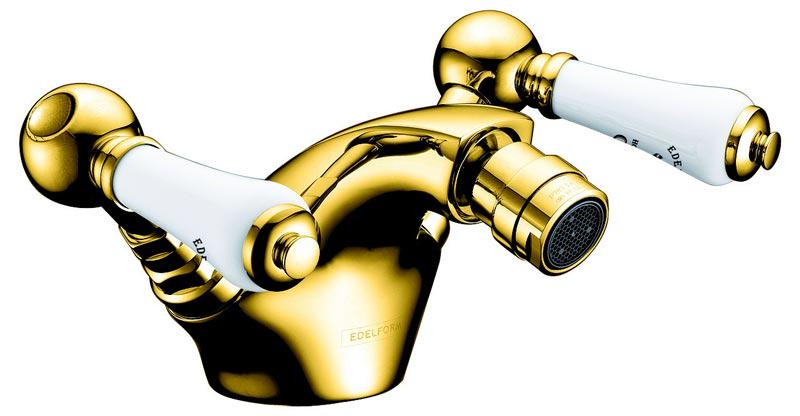 Смеситель для биде Люмьер, БЕЗ донного клапана, с установочным комплектом, золото KL