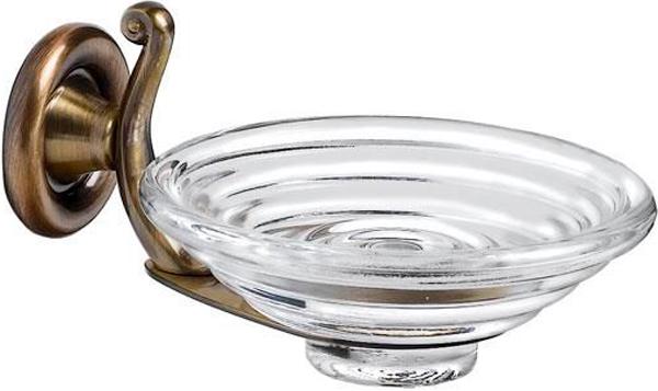 Мыльница настенная, (стекло прозрачное, держатель цв.бронза), Windsor KL