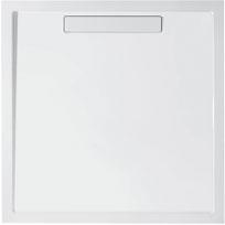 Поддон д/душа прямоуг. 1000х1000хh18/100мм, квариловый, двойной сифон в комплекте, (цв. белый глянц.) Squaro ZZ