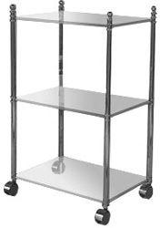 Этажерка передвижная, на колёсиках, h72х45х32см (хром), Dina ZZ