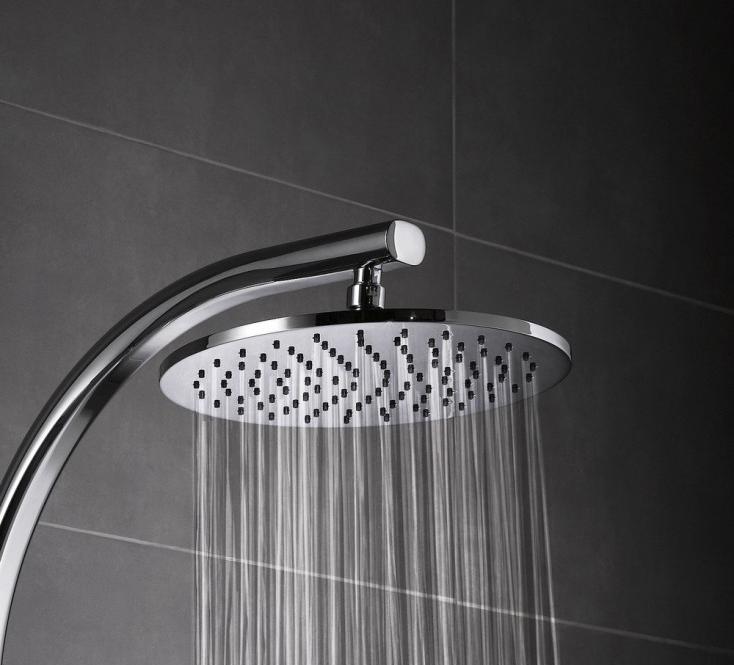 Душевая колонна  Talan с термостатическим смесителем и круглым верхним душем d255 мм , шланг и душ.лейка ЕО small, хром KL