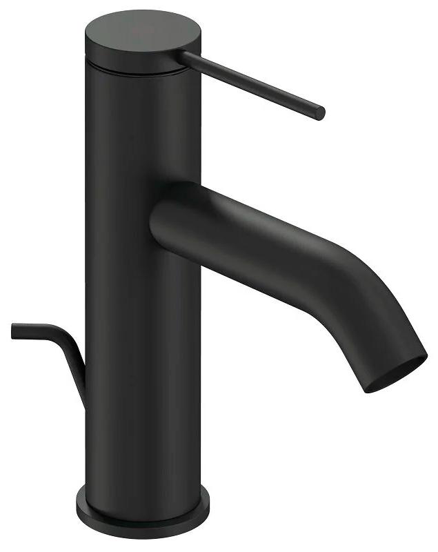 Смеситель для раковины, донный клапан в комплекте, цв. черный матовый ZZ
