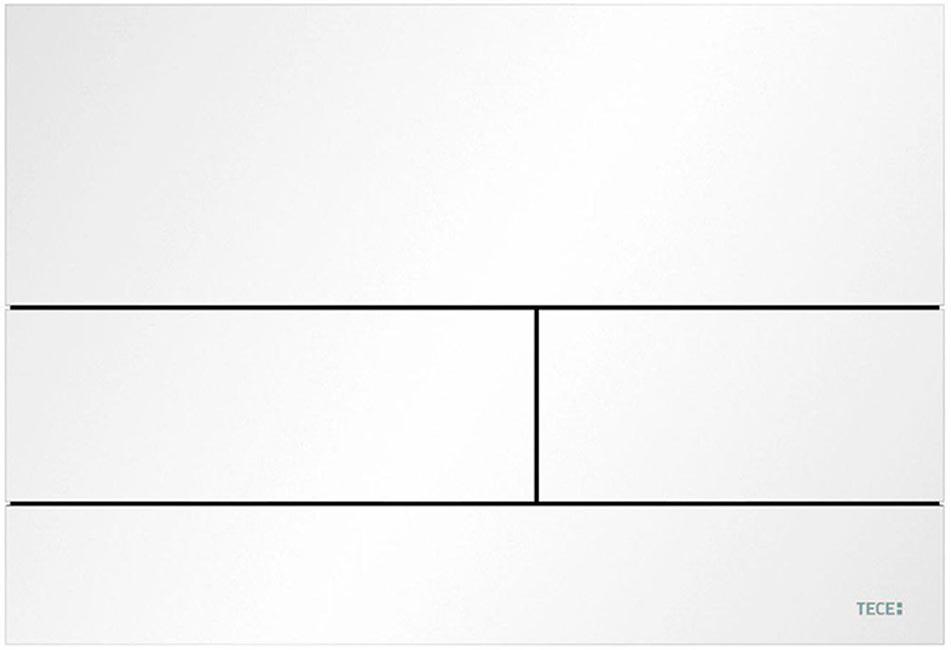 Панель смыва с двумя клавишами, для застенного модуля д/унит., д/горизонт/вертик. установки, (металл цв. белый матовый), TECEsquare ZZ
