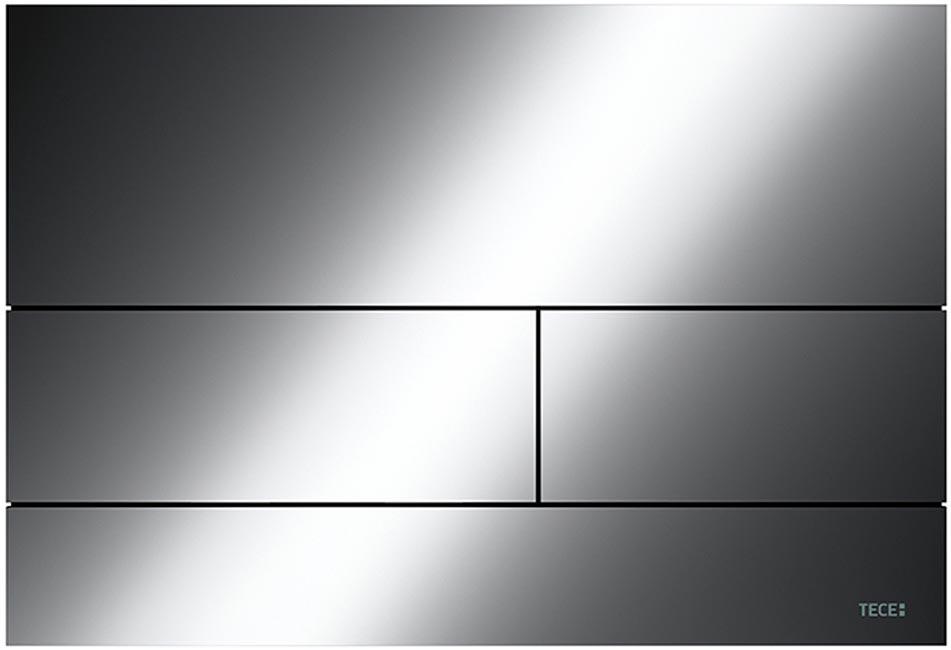 Панель смыва с двумя клавишами, для застенного модуля д/унит., д/горизонт/вертик. установки, (металл цв.глянец, черный хром), TECEsquare ZZ