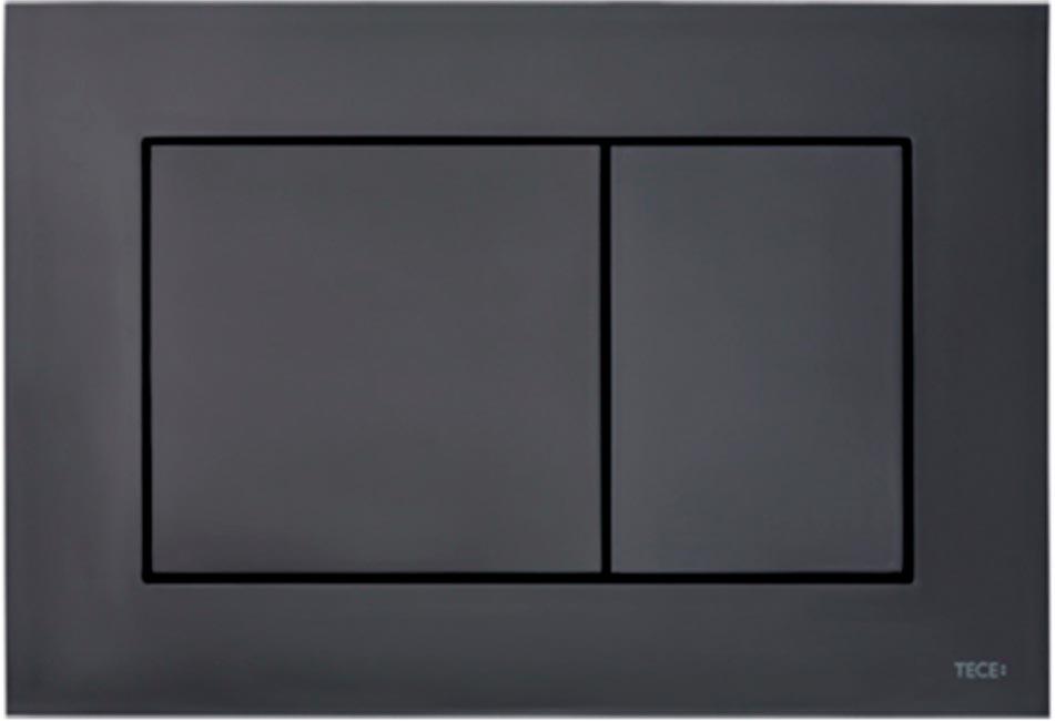 Панель смыва с двумя прямоуг.клавишами, для застеного модуля д/унитаза, (цв.черный матовый), TECESpring, ЗАПЧАСТЬ ZZ