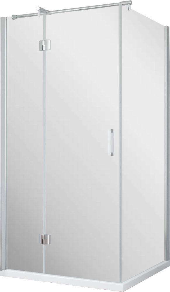 Душевое ограждение 1000x800x1995 мм, ЛЕВАЯ, профиль глянцевый хром, стекло "crystalvision" ZZ