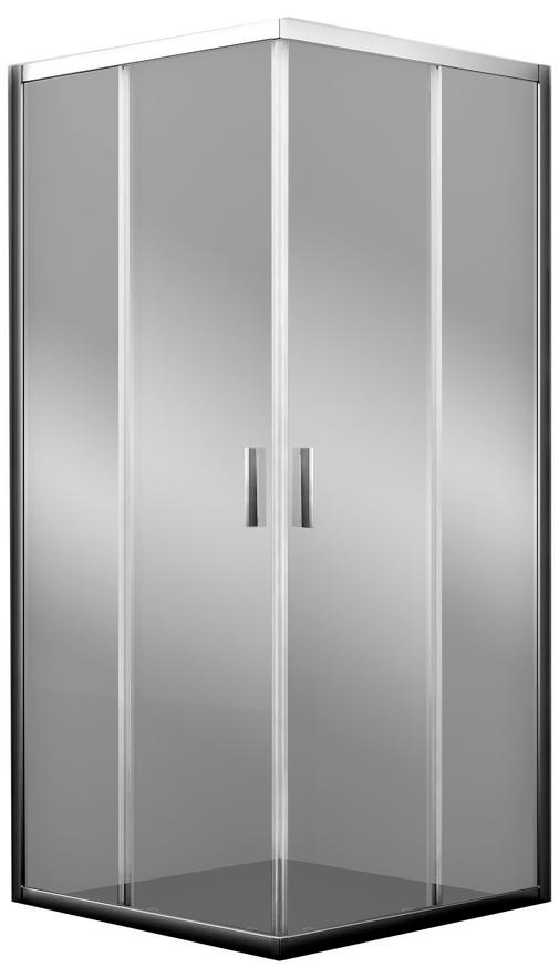 Душевой уголок квадрат 900х900х1850 мм, профиль-хром, стекло-прозрачное ZZ