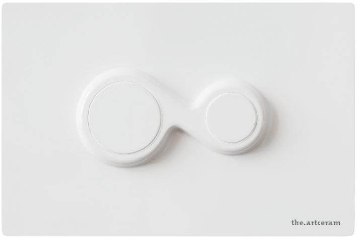 Клавиша двойного смыва, для инсталляции д/унитаза, (пластик цв.белый), Monet