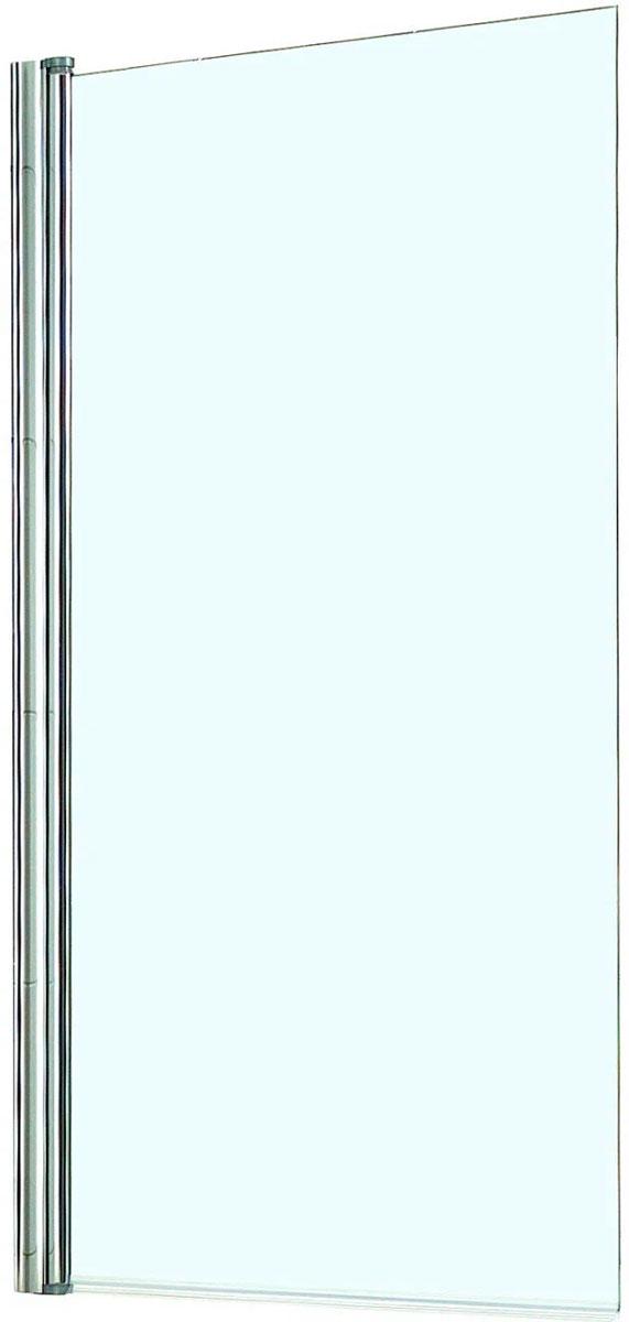 Шторка для ванны распашная 800х1400 мм, прозрачное стекло, цвет профиля серебро, ZZ