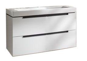 Тумба 787хh420х449мм, д/раковины 800мм,(2 выдв.отдел., 3 контейн.д/акс., 4 алюм.штанги, 2стекл.перег., креп.в комп.,(цв. DH Glossy White) Subway 2.0ZZ