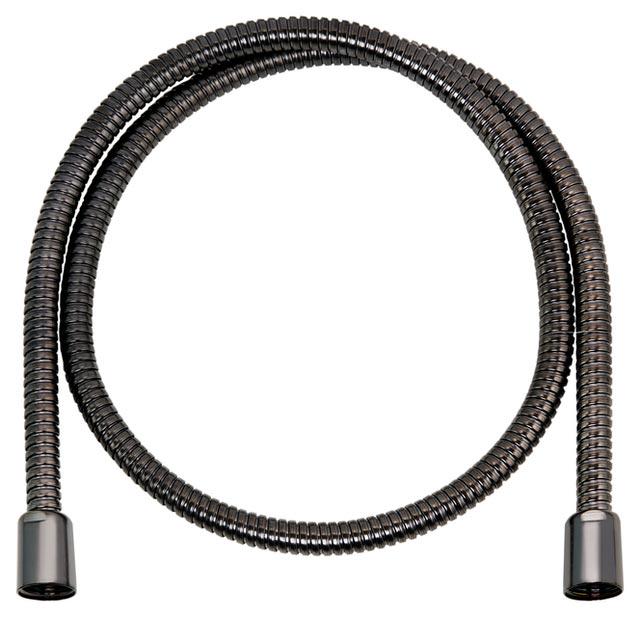 Шланг для душа, с металлическим эффектом, с защитой от перекручивания, 1250мм, 1/2 x 1/2, (цв.черный шлифованный хром), Keuco ZZ