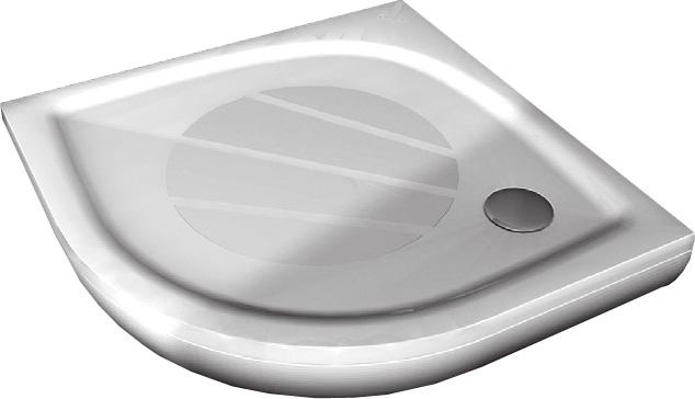 Поддон Elipso 100 PRO, 100х100см 1/4 круга R500мм, встраиваемый, для душевой кабины PSKK3-100, белый, без монтажного набора, ножек, панели и сифона,KL