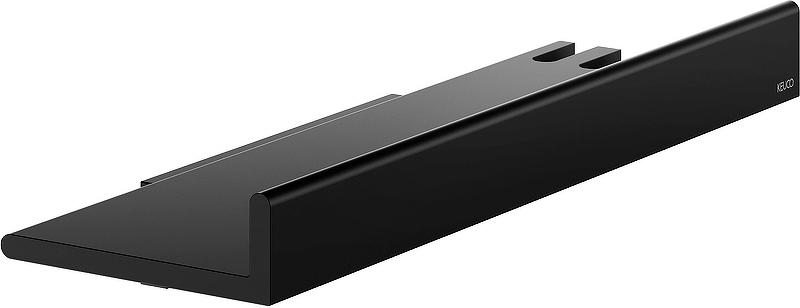 Полочка для душа 360х116мм, со встроенным стеклоочистителем, (цв.черный матовый), Reva ZZ