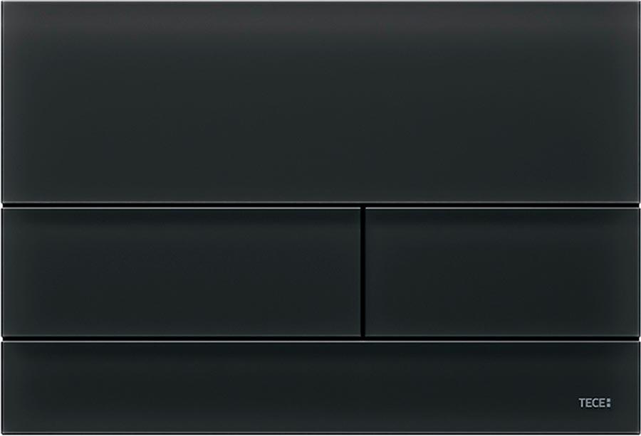 Панель смыва с двумя клавишами, для застенного модуля д/унитаза, (стекло черное сатинированное), TECEsquare II ZZ