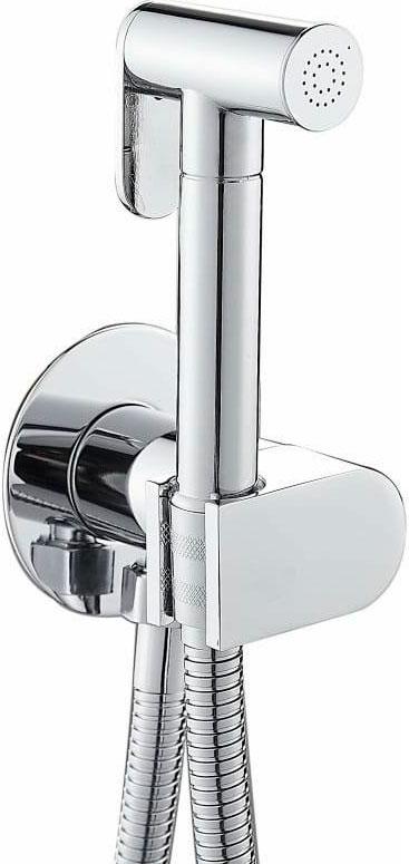 Комплект гигиенического душа с прогрессивным картриджем (смеситель с внешней и встраив.частью, лейка, шланг ), цв.хром