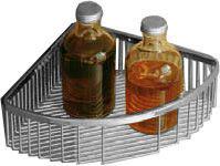 Полочка настенная №3 угловая метал. для ванны/душа 25х25 см (хром), Lira ZZ