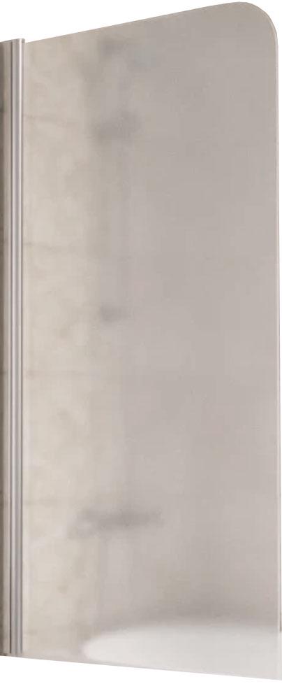 Ограждение на ванну 75 см, С ПОКРЫТИЕМ, ЛЕВОЕ, профиль хром, стекло сатин ZZ