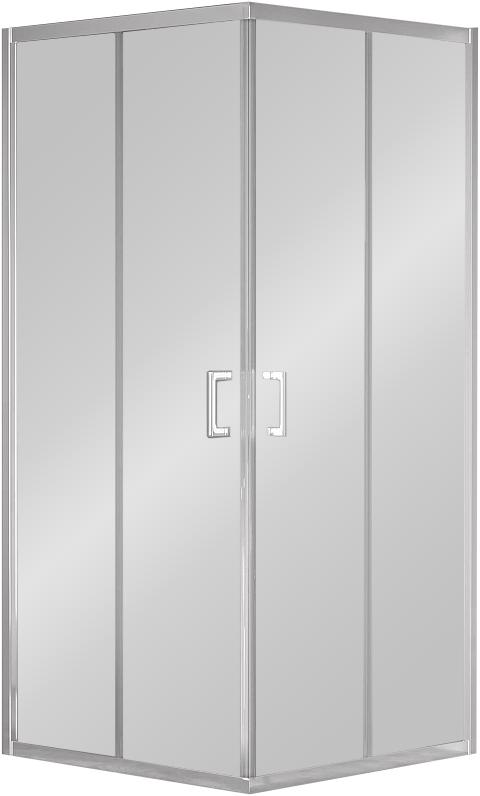 Душевой уголок, квадрат 900х900хh1950мм, сдвижн.двери, правая/левая, (фурнитура цв.хром, стекло матовое сатинат 6мм Easy Clean), Passage ZZ