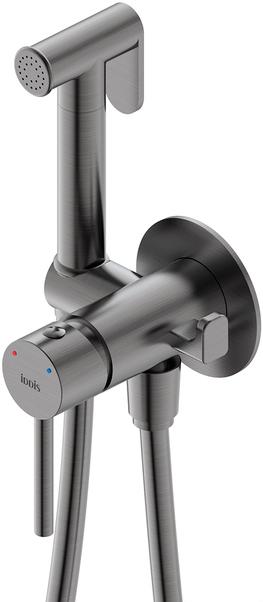 Смеситель с гигиеническим душем Axes, внутренняя часть в компл., цв. графит матовый, ZZ