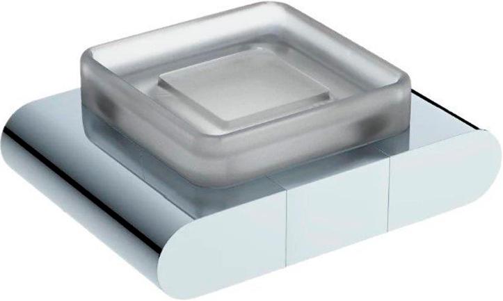 Мыльница настенная, (цв.хром / стекло мат.), Platino ZZ